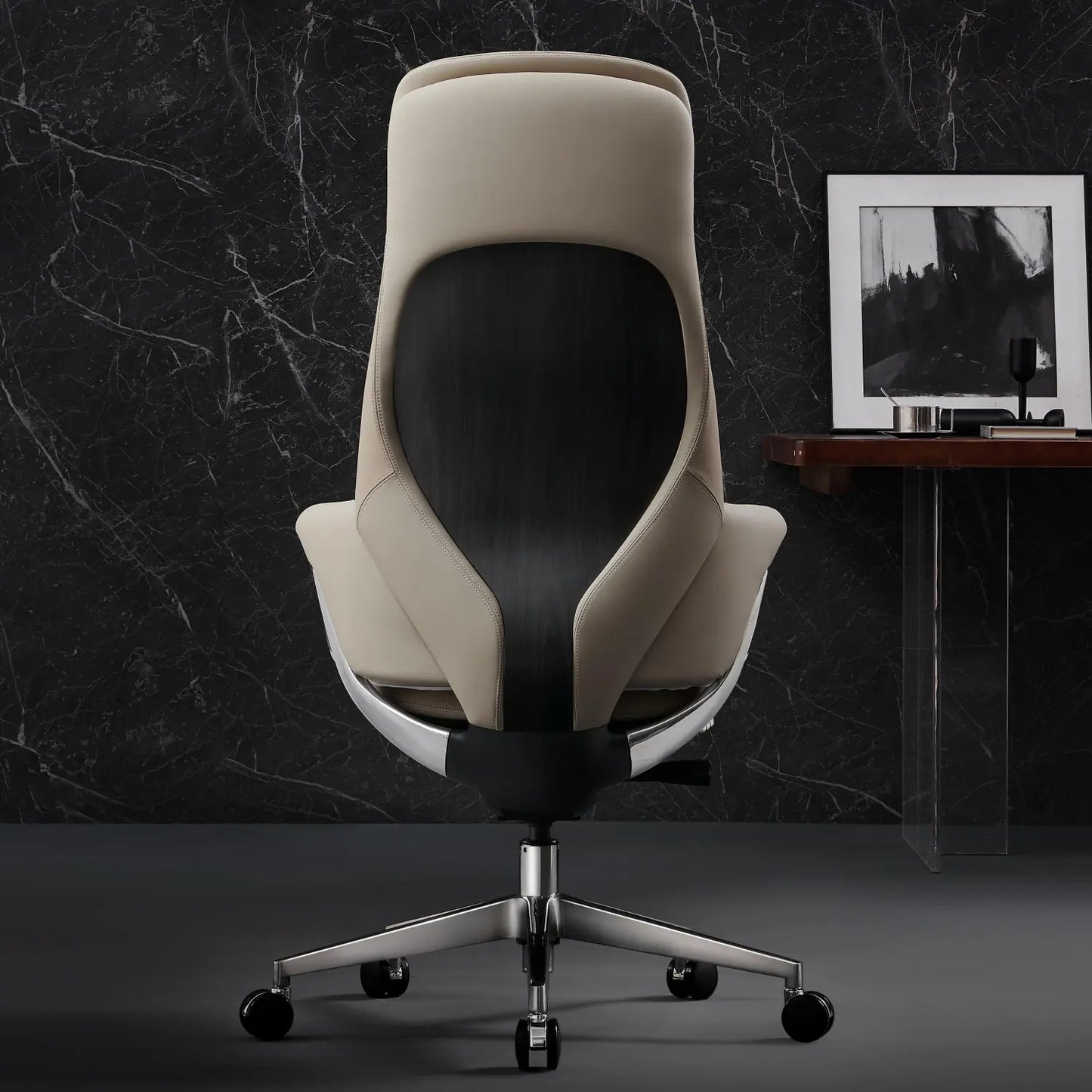Norris Chefsessel aus Leder für das Büro – Luviano