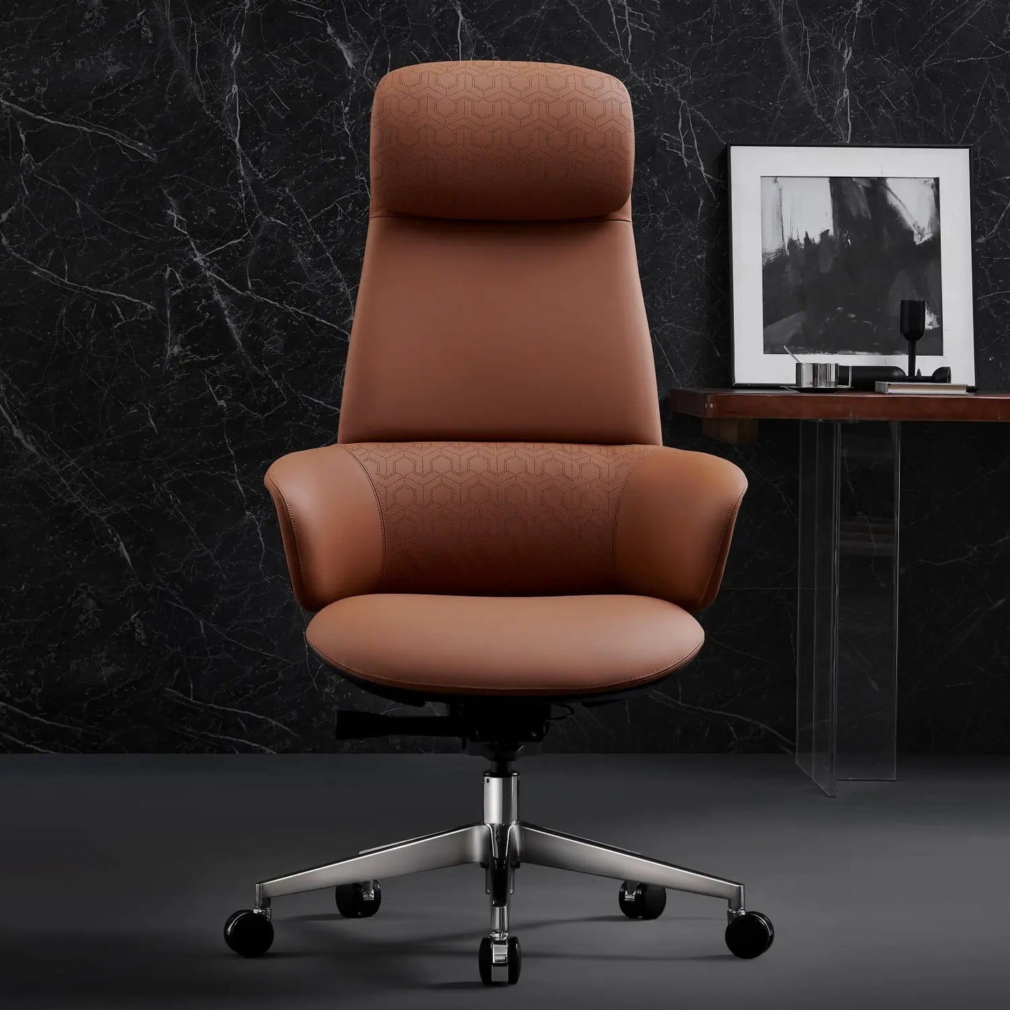 Norris Chefsessel aus Leder für das Büro – Luviano
