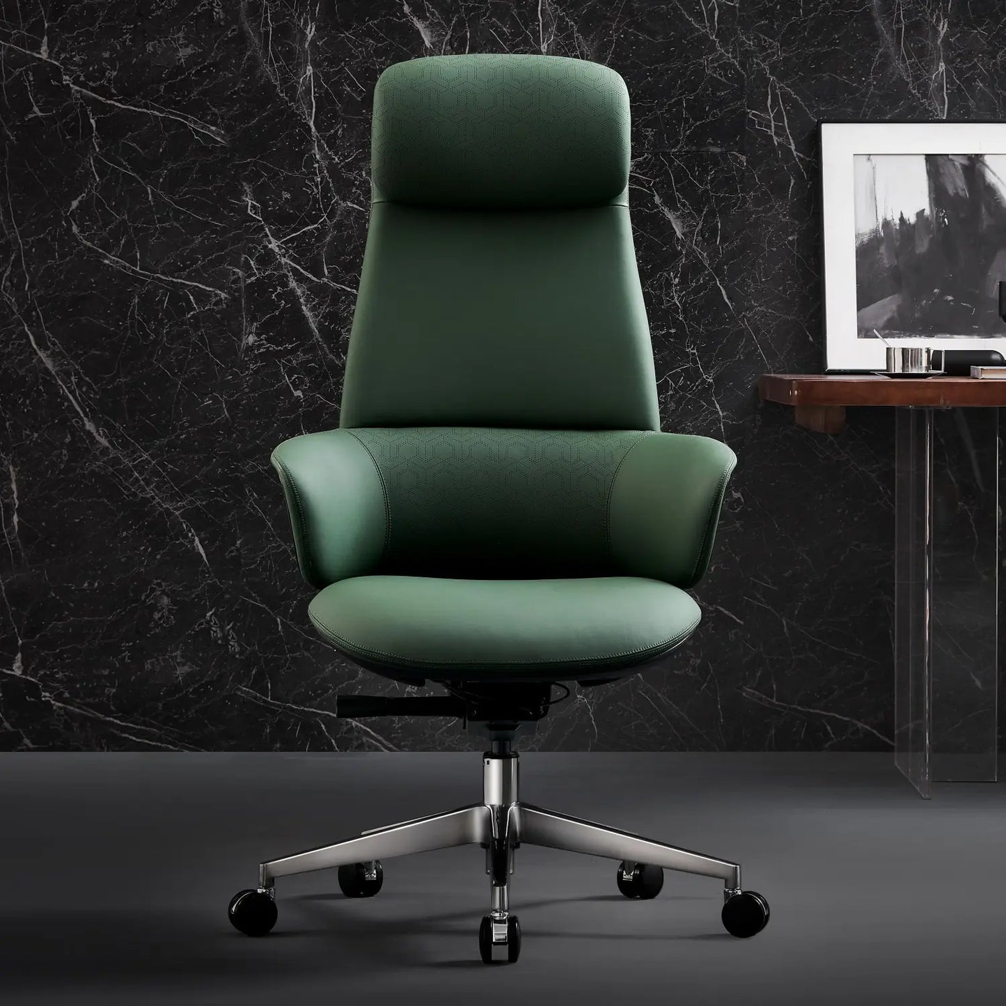 Norris Chefsessel aus Leder für das Büro – Luviano