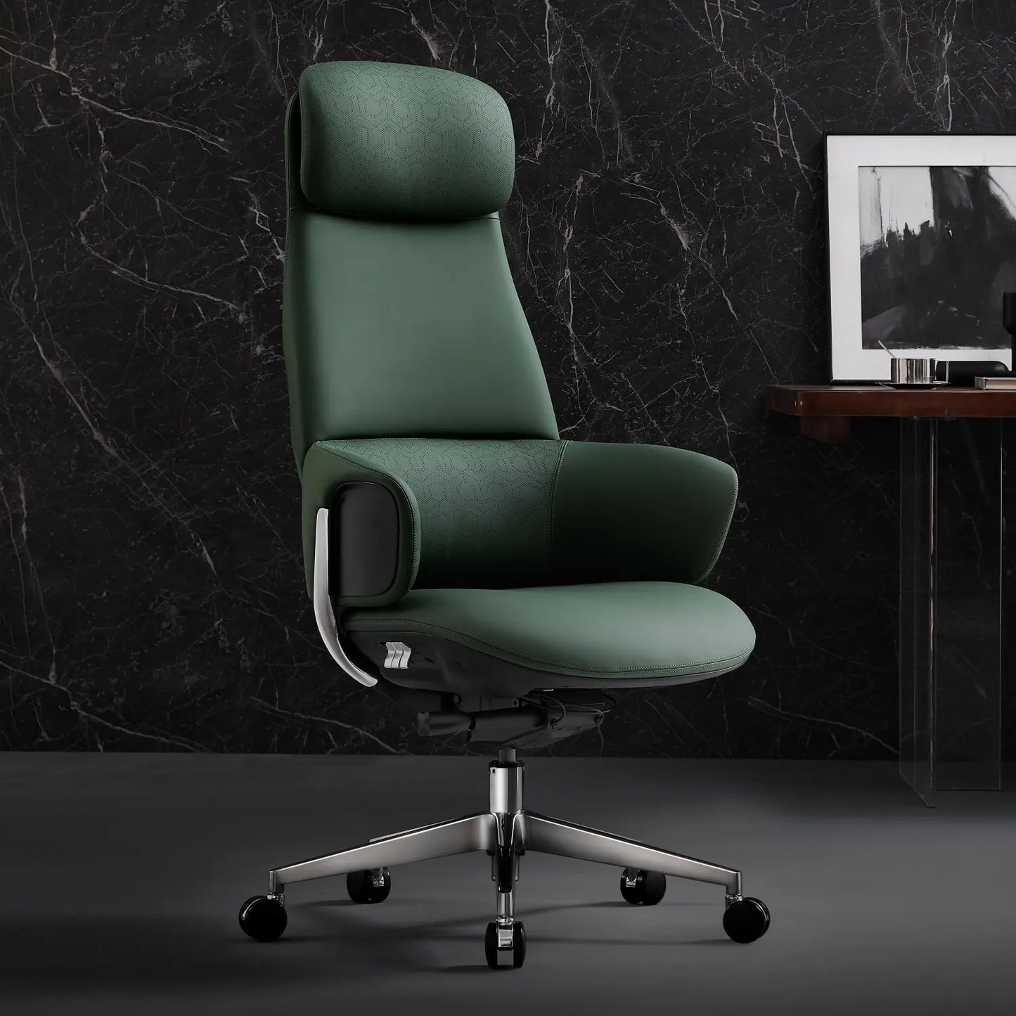 Norris Chefsessel aus Leder für das Büro – Luviano
