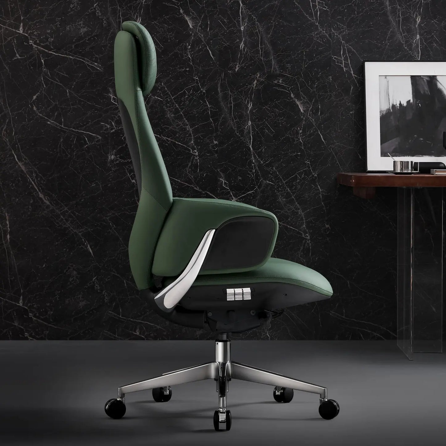 Norris Chefsessel aus Leder für das Büro – Luviano