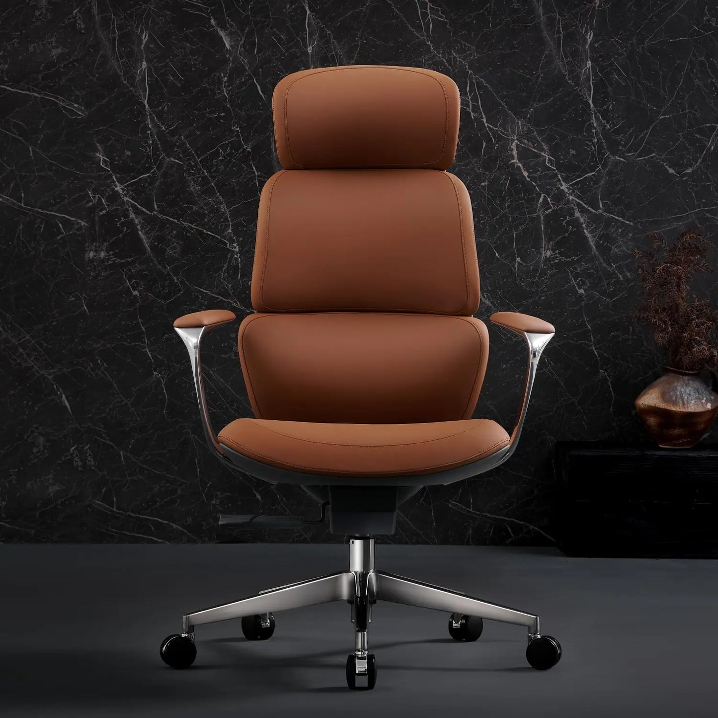 Nolan Chefsessel aus Leder für das Büro – Luviano
