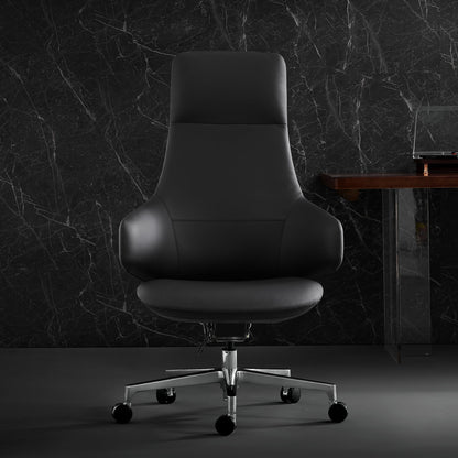 Natia Chefsessel aus Leder für das Büro – Luviano