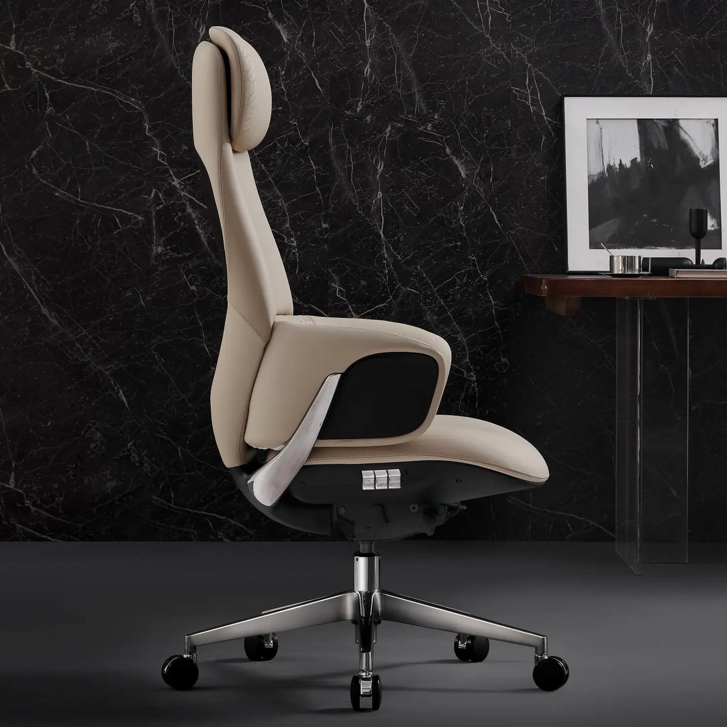 Norris Chefsessel aus Leder für das Büro – Luviano