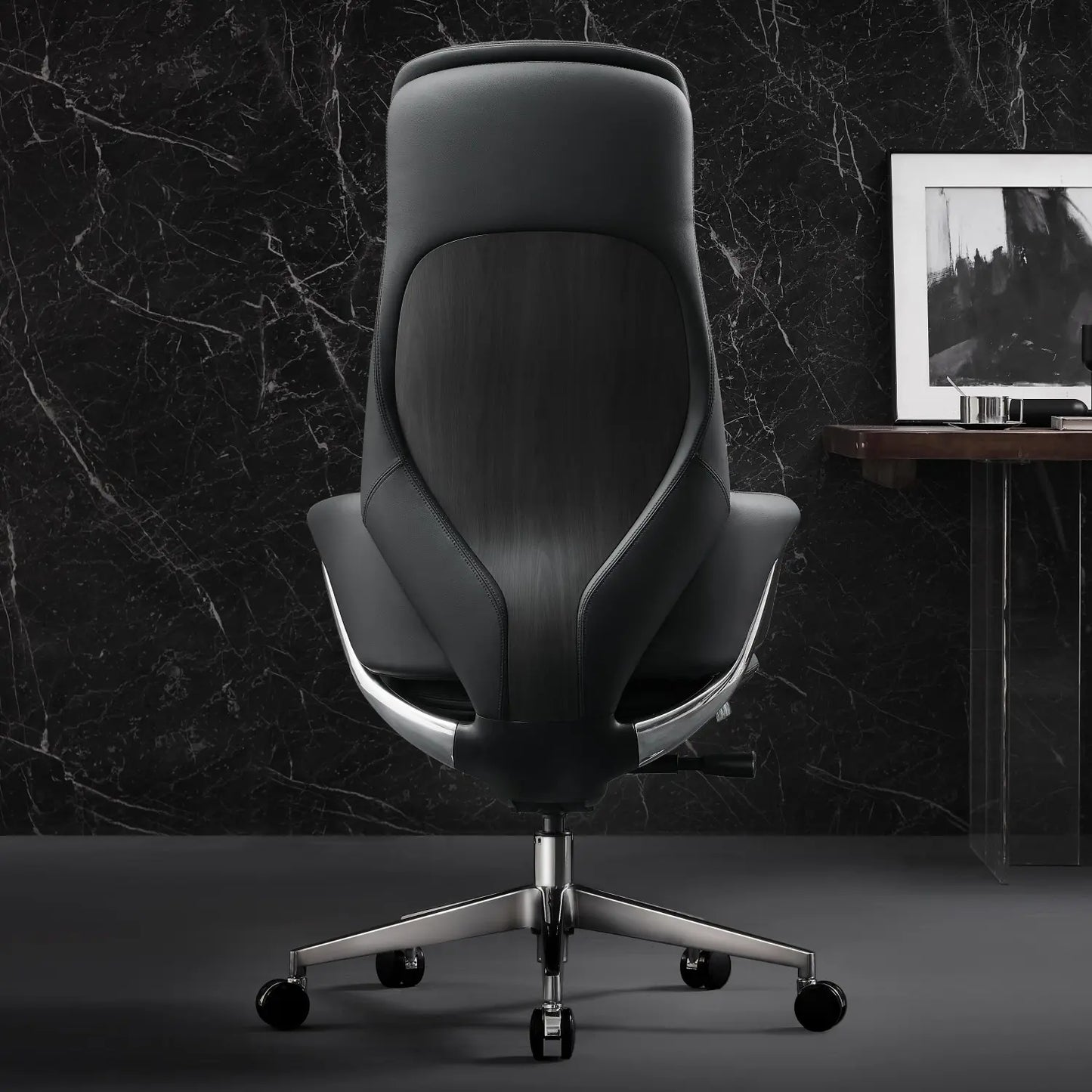 Norris Chefsessel aus Leder für das Büro – Luviano
