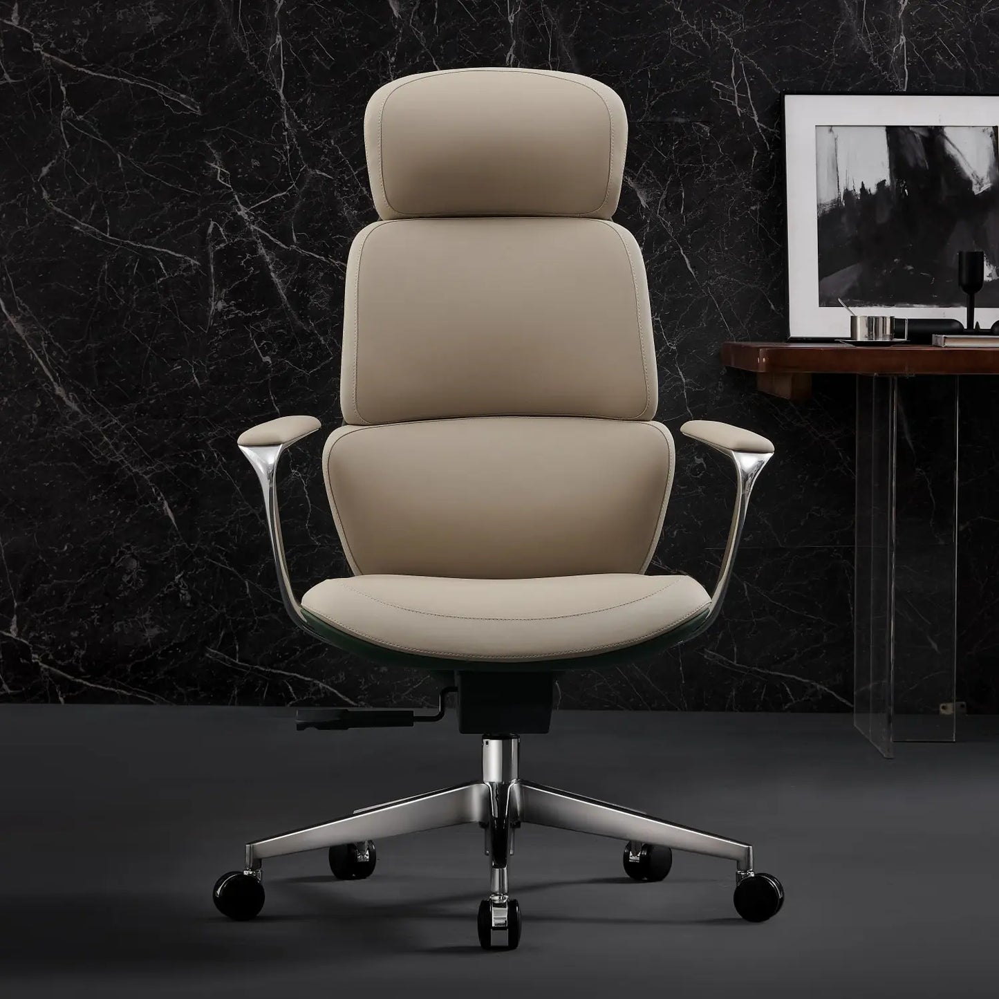 Nolan Chefsessel aus Leder für das Büro – Luviano