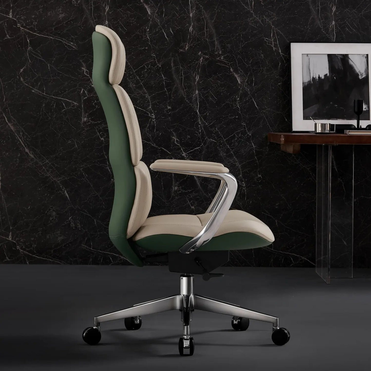 Nolan Chefsessel aus Leder für das Büro – Luviano