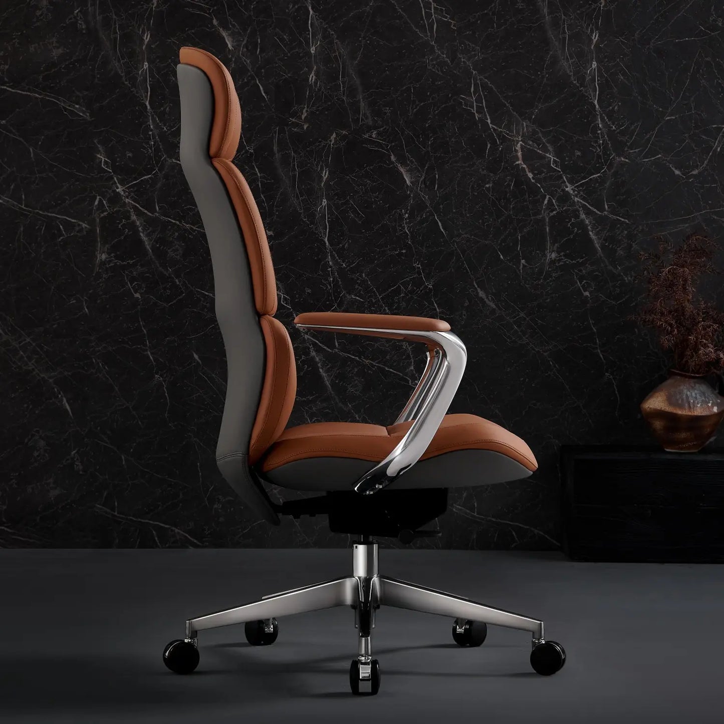 Nolan Chefsessel aus Leder für das Büro – Luviano