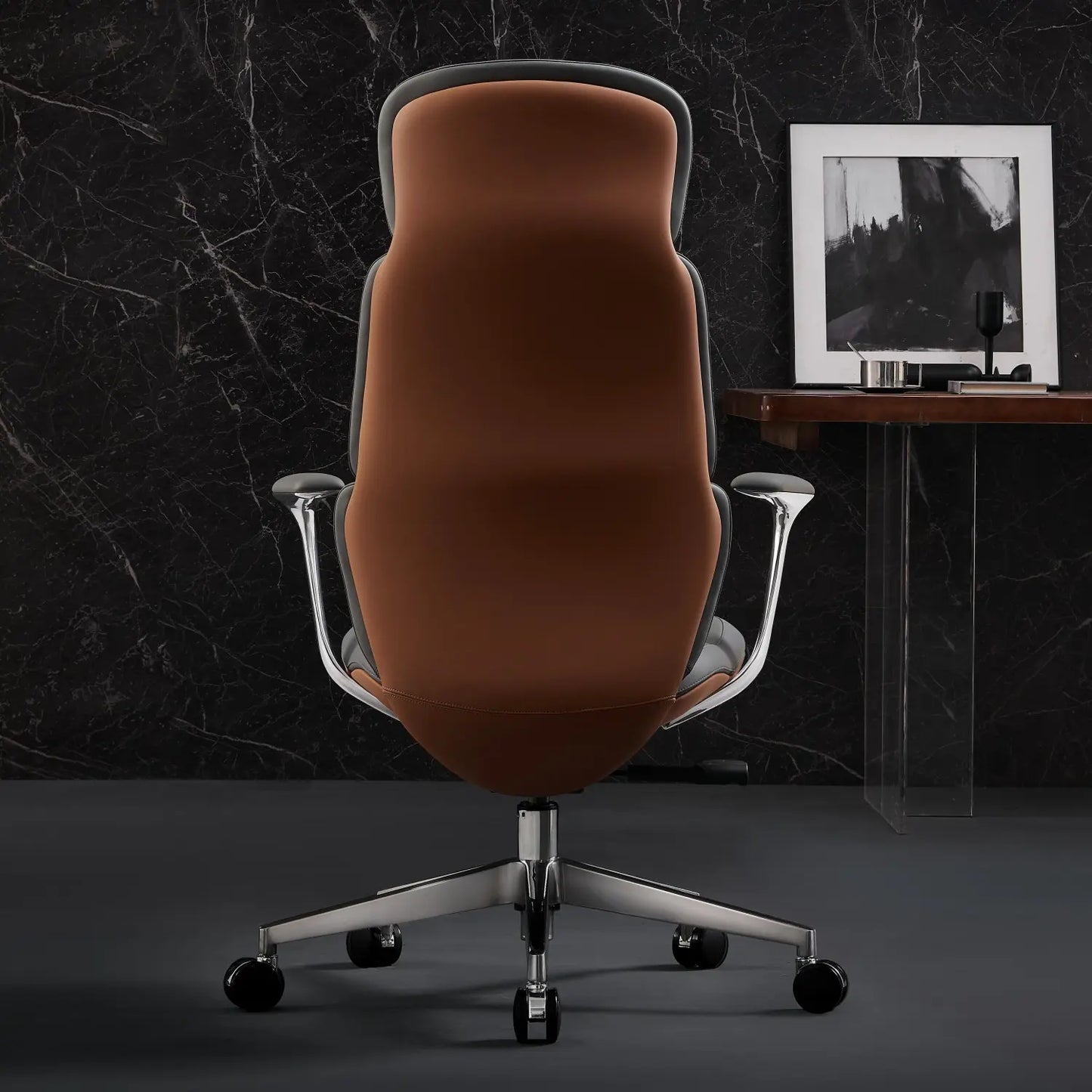 Nolan Chefsessel aus Leder für das Büro – Luviano